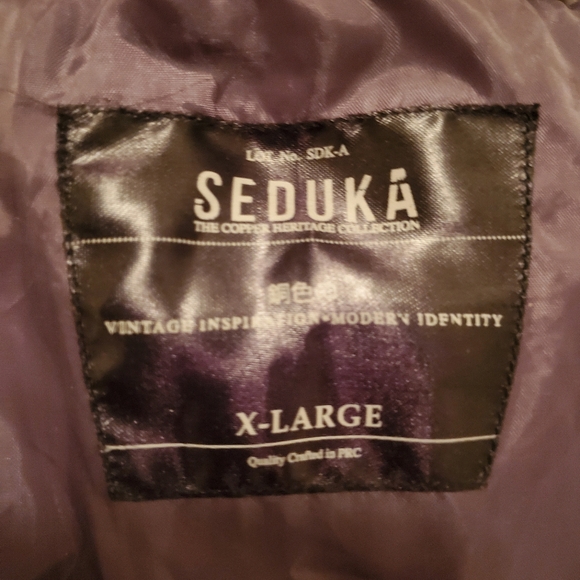 Seduka Moto Style Puffer Jacket in Charcoal XL  NWOT - Picture 4 of 4